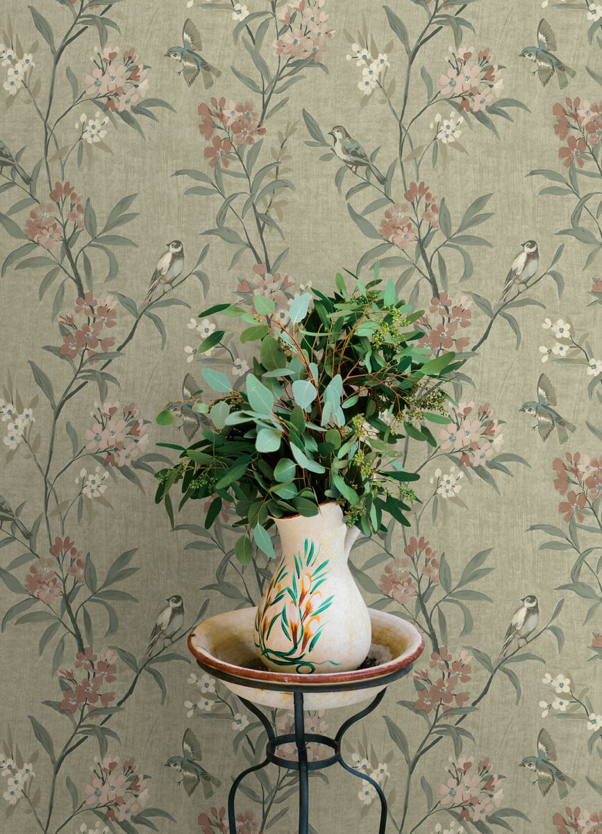 Oak & Moss Tea Olive Wallpaper