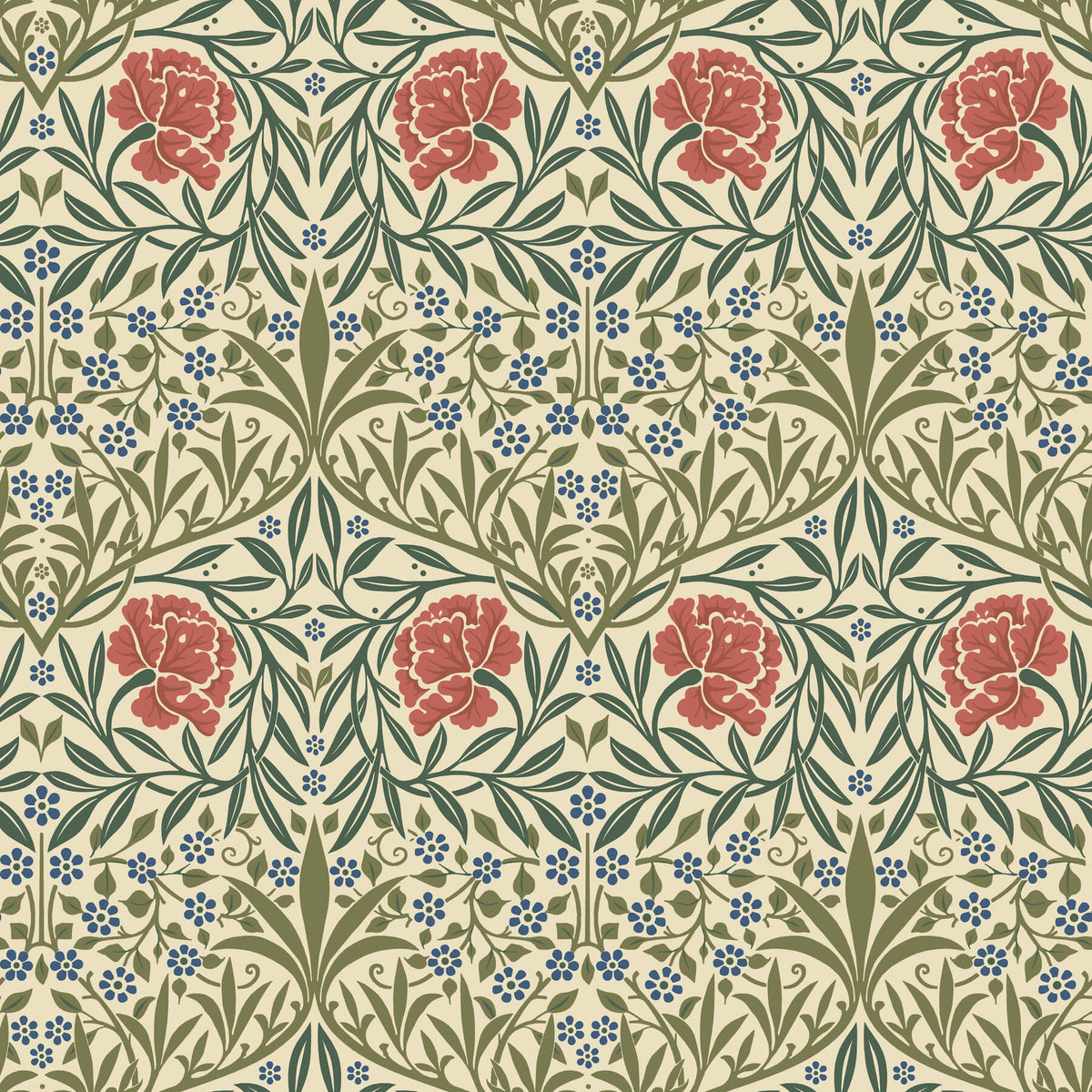 A-Street Prints Hidden Treasures Oxford Union Wallpaper - Green, botanical