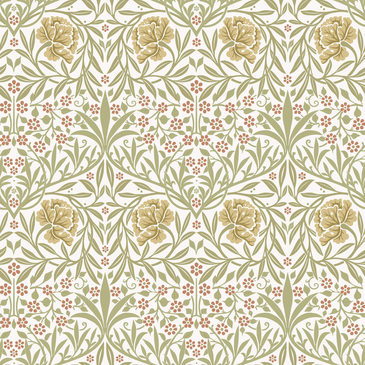 A-Street Prints Hidden Treasures Oxford Union Wallpaper - Yellow, botanical