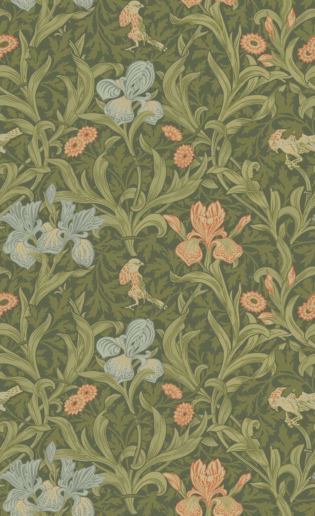 Hidden Treasures Iris Wallpaper