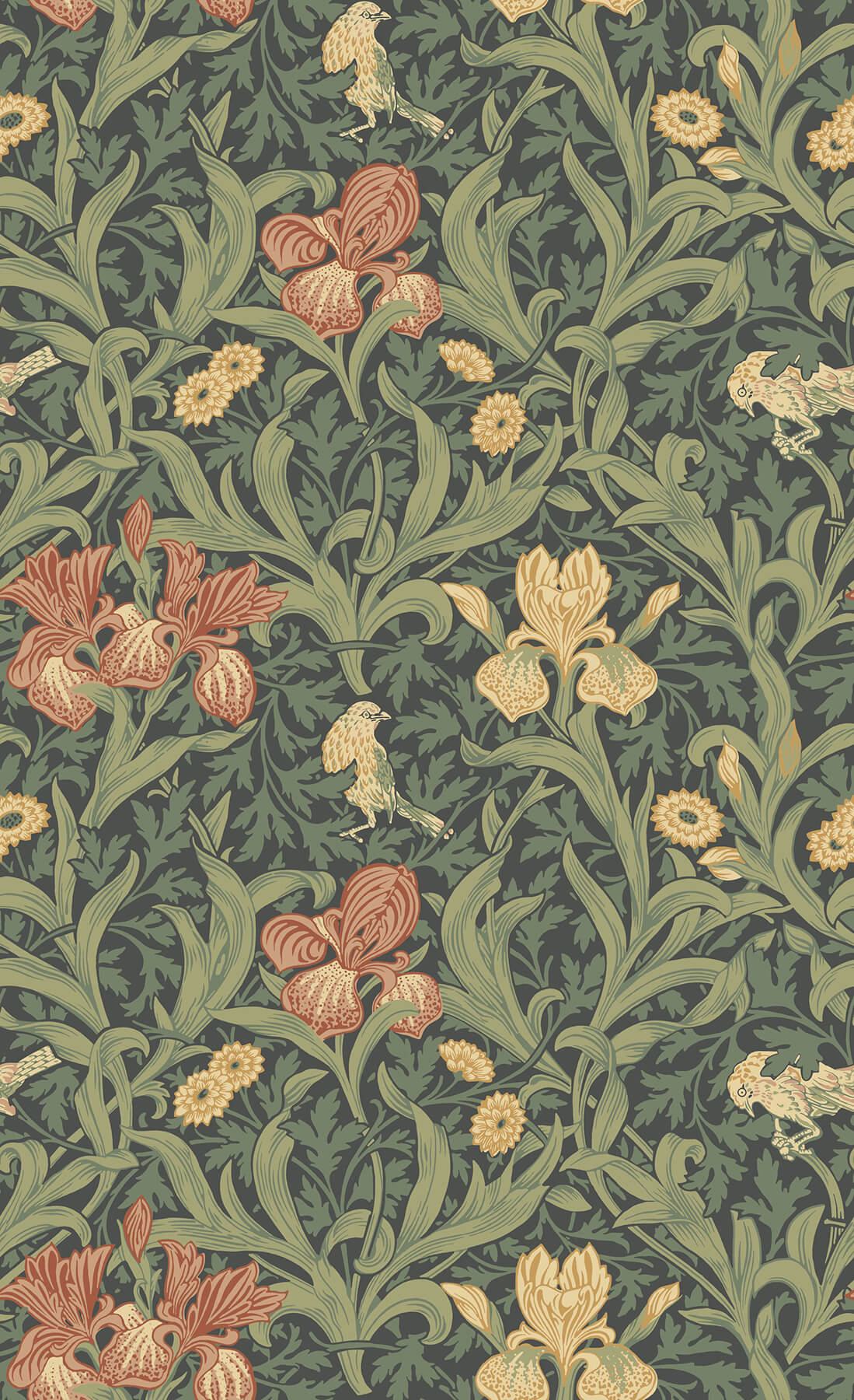 Hidden Treasures Iris Wallpaper