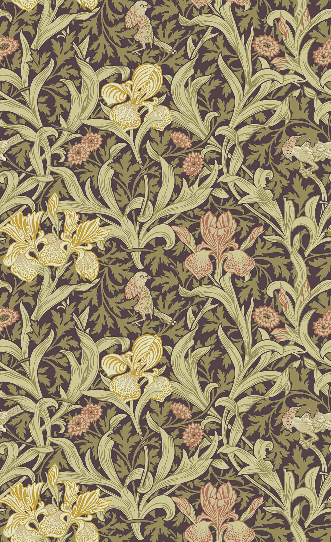 Hidden Treasures Iris Wallpaper