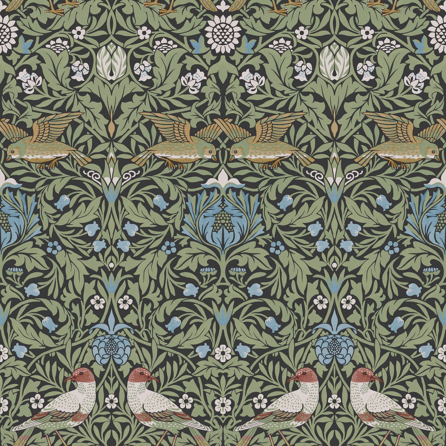 Hidden Treasures Bird Wallpaper