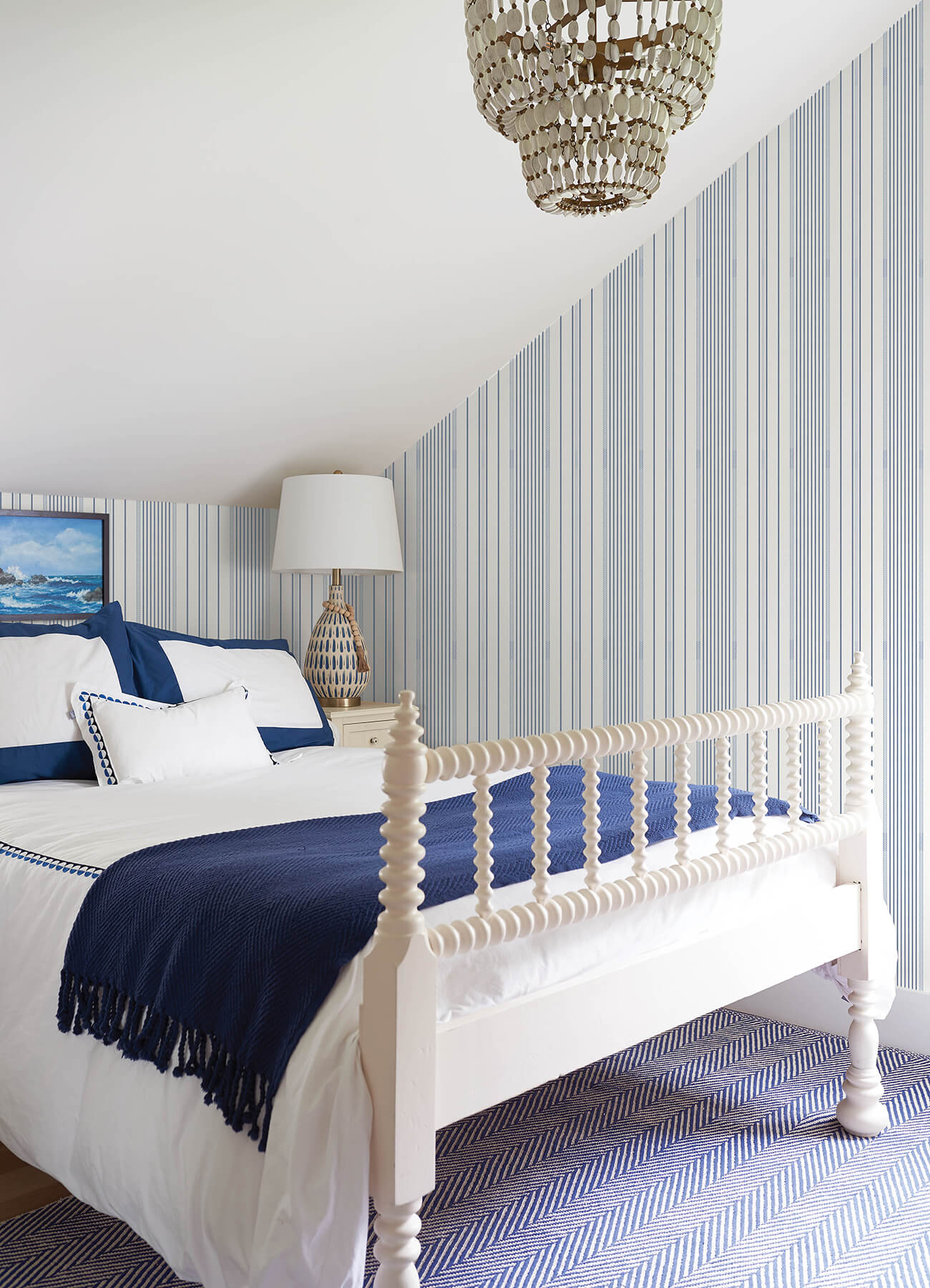Sea Salt Navarres Stripe Wallpaper
