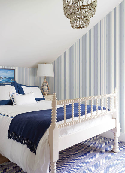 Sea Salt Navarres Stripe Wallpaper