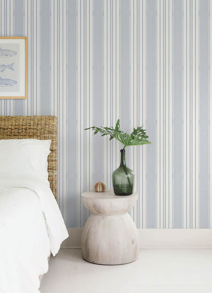 Sea Salt Navarres Stripe Wallpaper