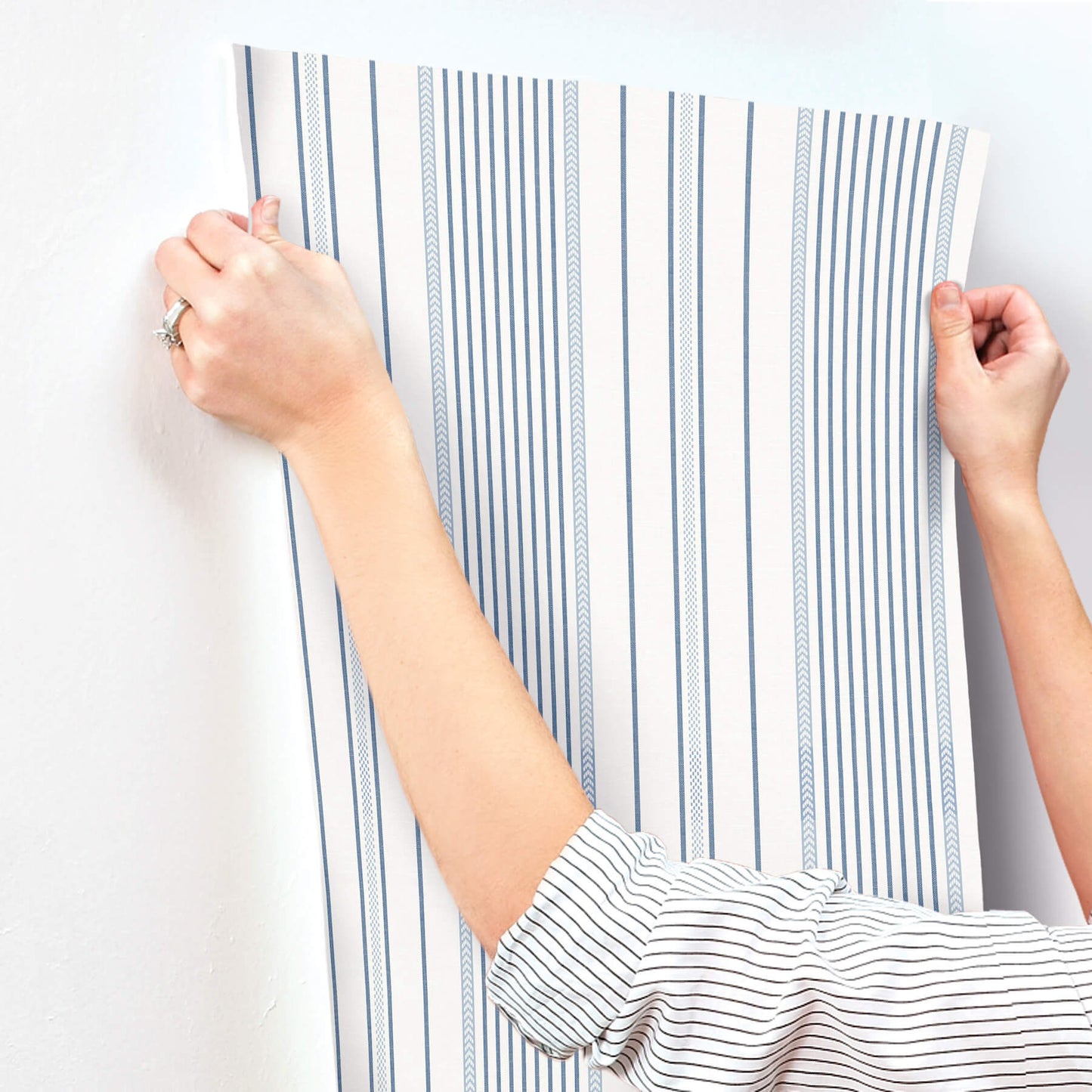 Sea Salt Navarres Stripe Wallpaper