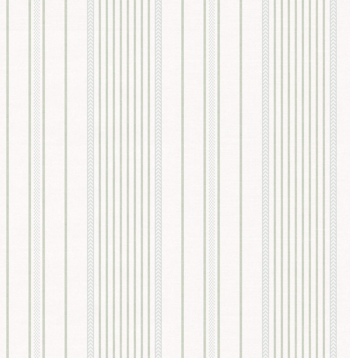 A-Street Prints Sea Salt Navarres Stripe Wallpaper - Light Green