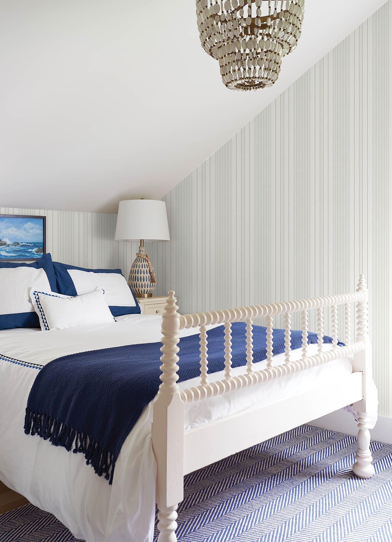 Sea Salt Navarres Stripe Wallpaper