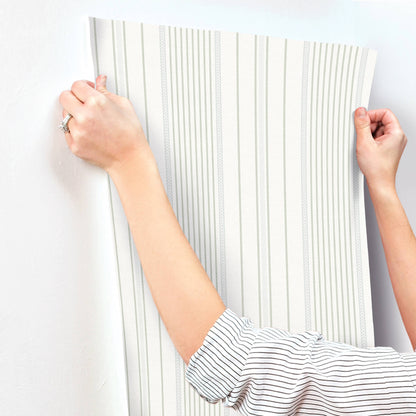 Sea Salt Navarres Stripe Wallpaper