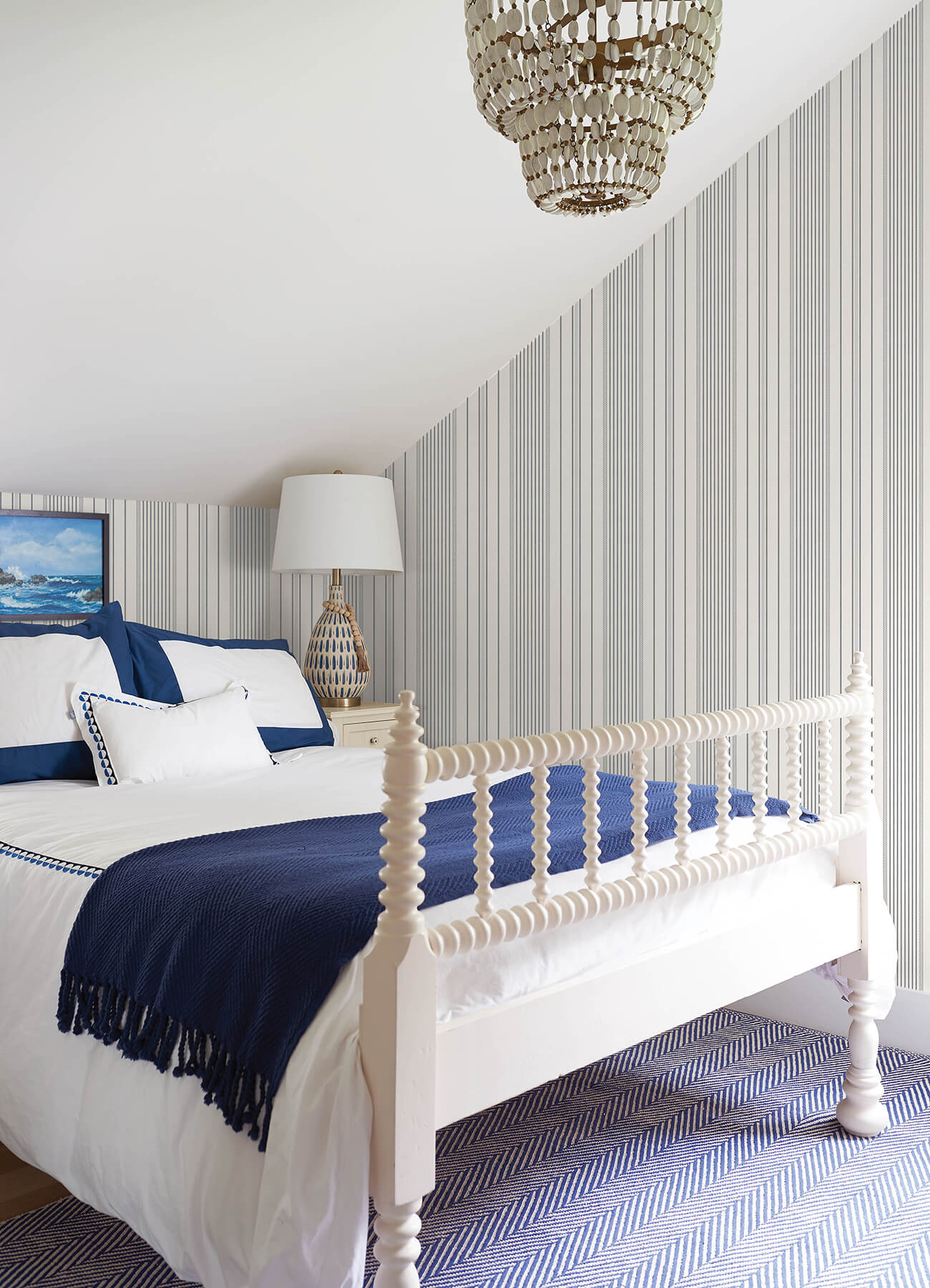 Sea Salt Navarres Stripe Wallpaper