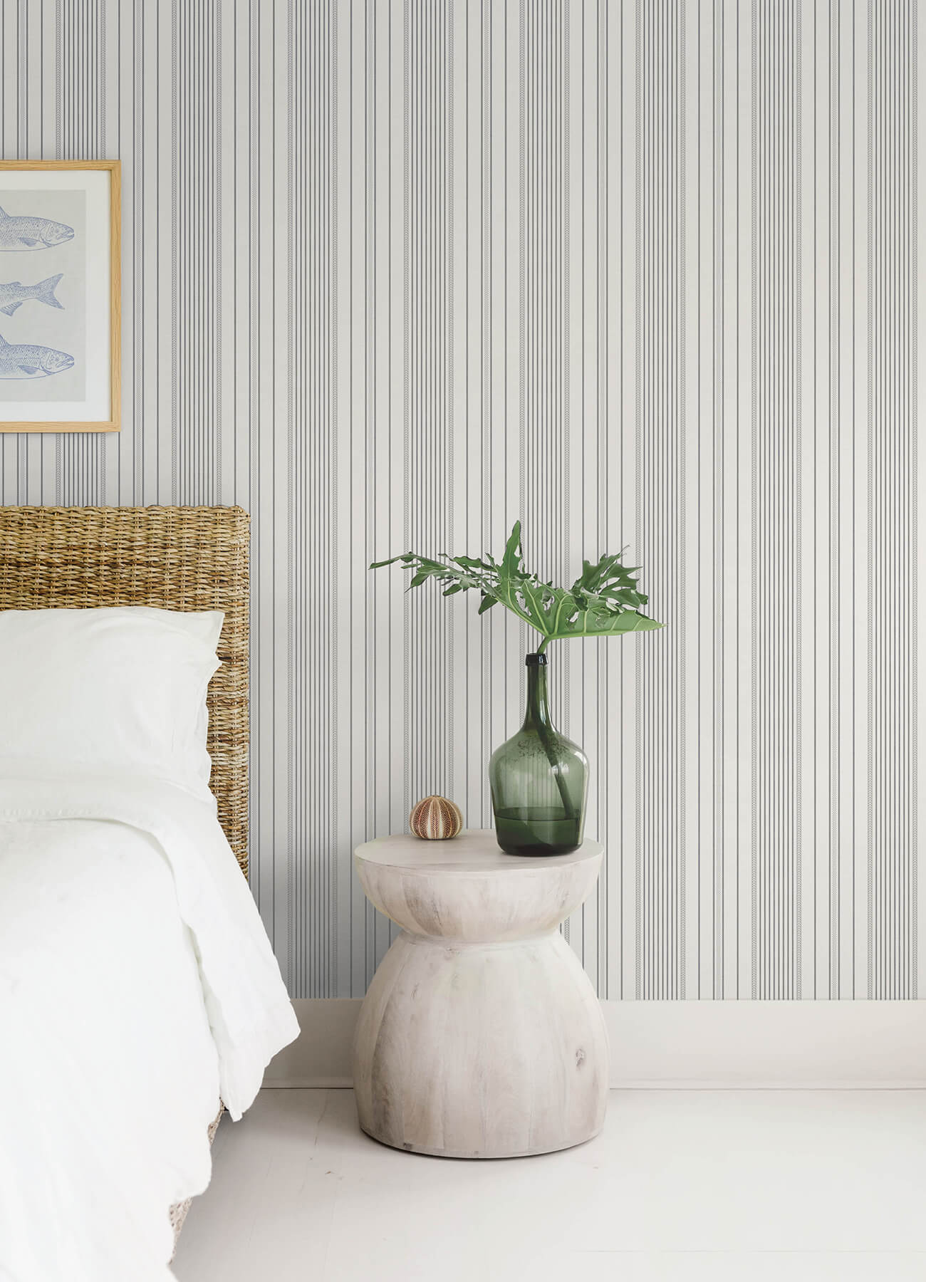 Sea Salt Navarres Stripe Wallpaper