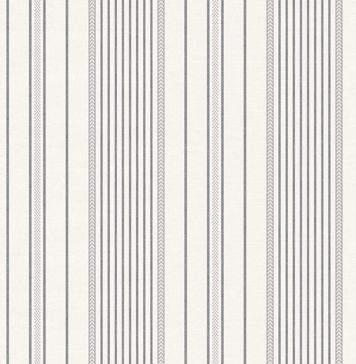 A-Street Prints Sea Salt Navarres Stripe Wallpaper - Charcoal, in neutral, green, blue
