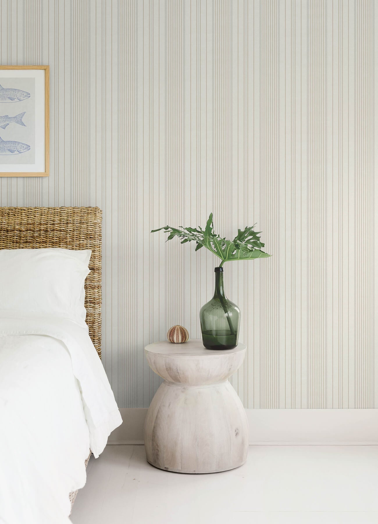 Sea Salt Navarres Stripe Wallpaper