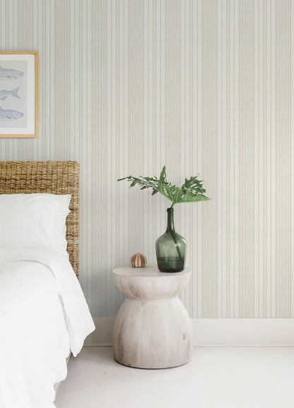 Sea Salt Navarres Stripe Wallpaper
