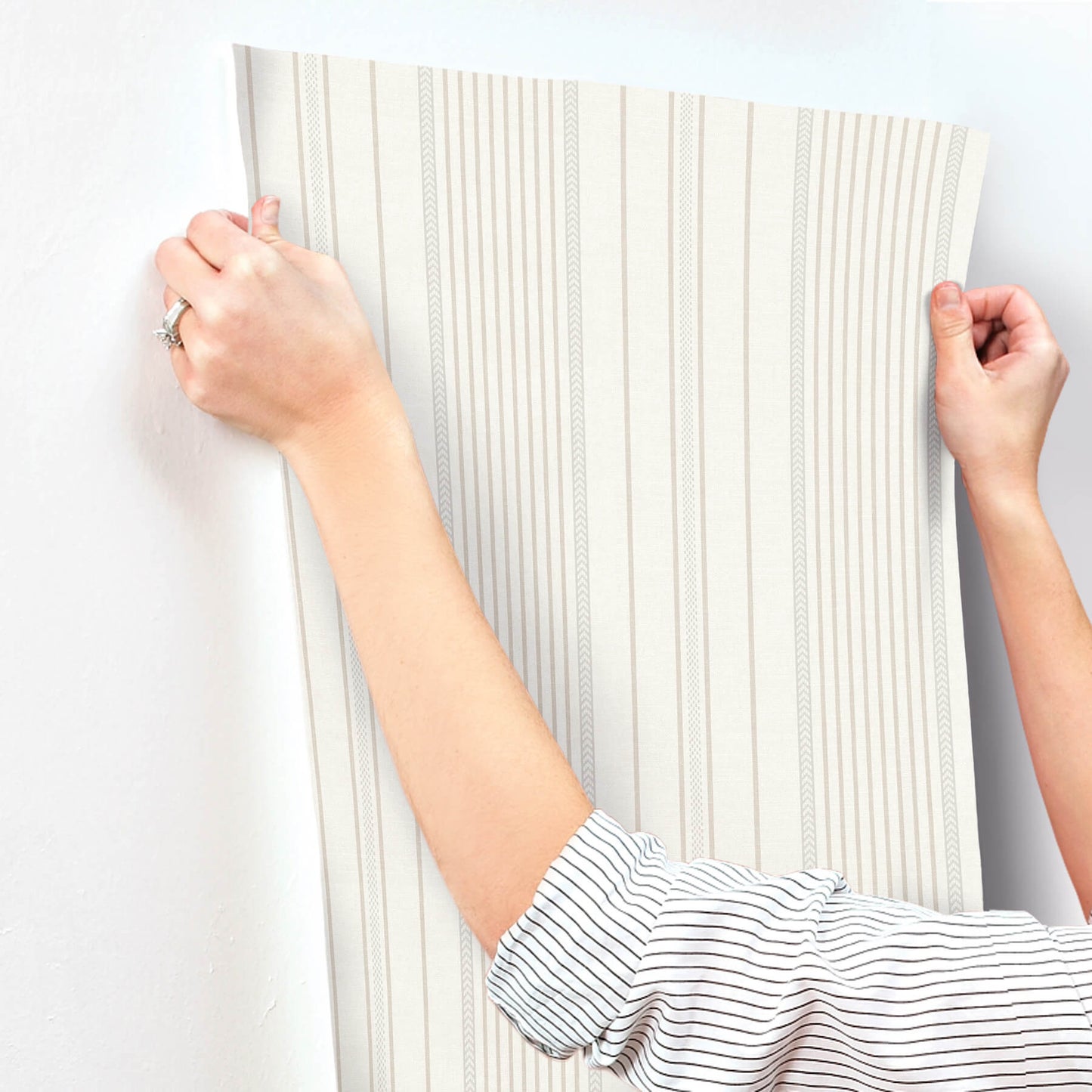 Sea Salt Navarres Stripe Wallpaper