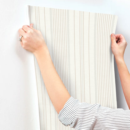Sea Salt Navarres Stripe Wallpaper
