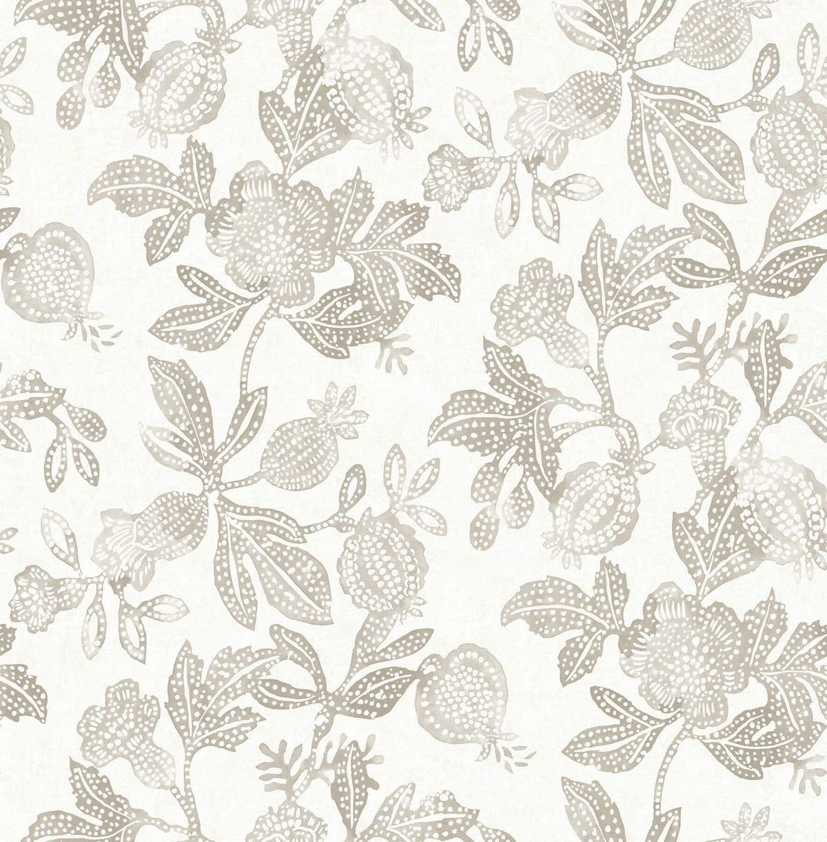 A-Street Prints Sea Salt Beach Rose Wallpaper - Neutral, botanical