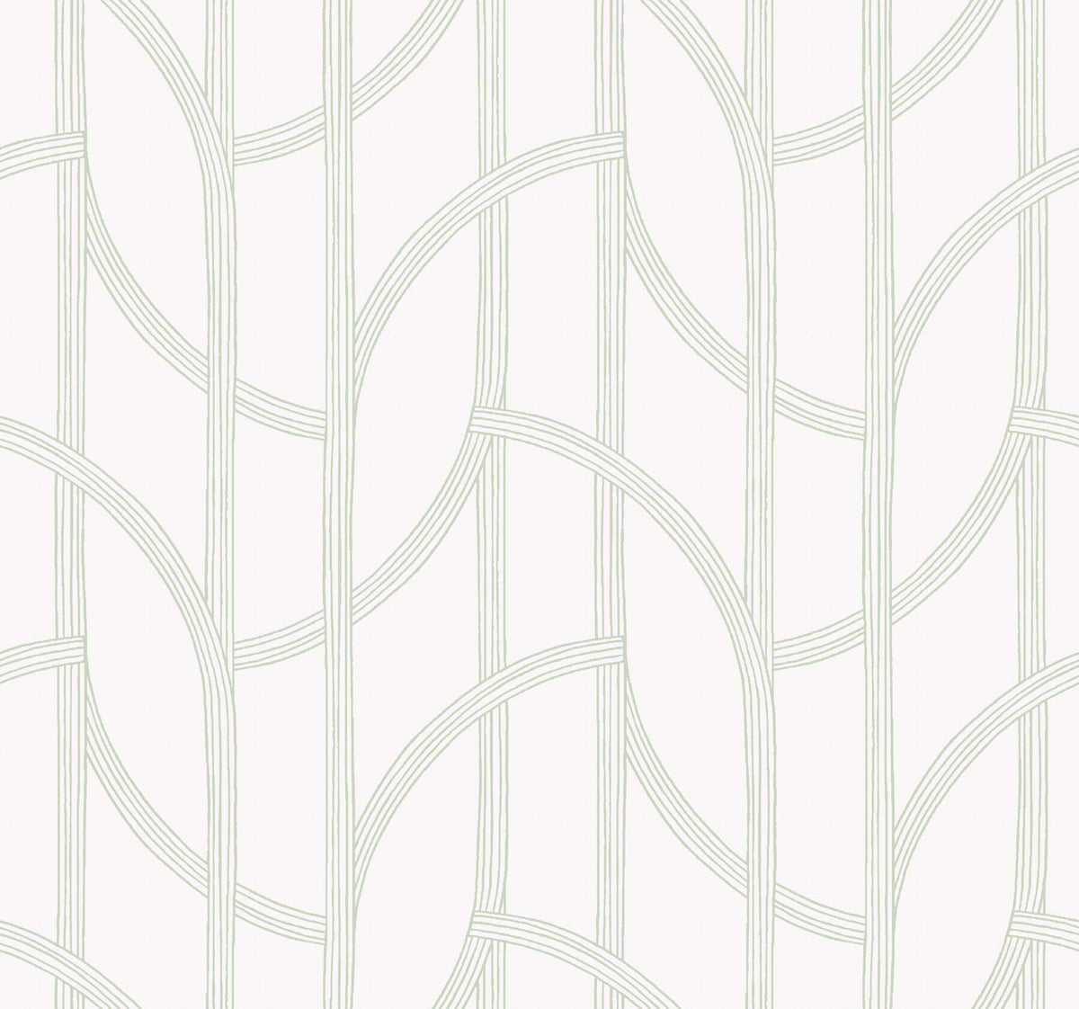 A-Street Prints Sea Salt Salvo Wallpaper - Light Green, geometric in blue, gold, grey