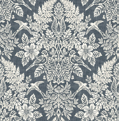 Chris Loves Julia Finch Wallpaper - Blue