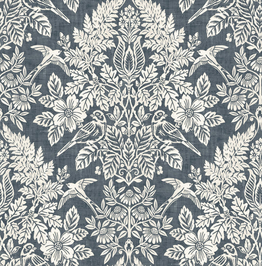 Chris Loves Julia Finch Wallpaper - Blue