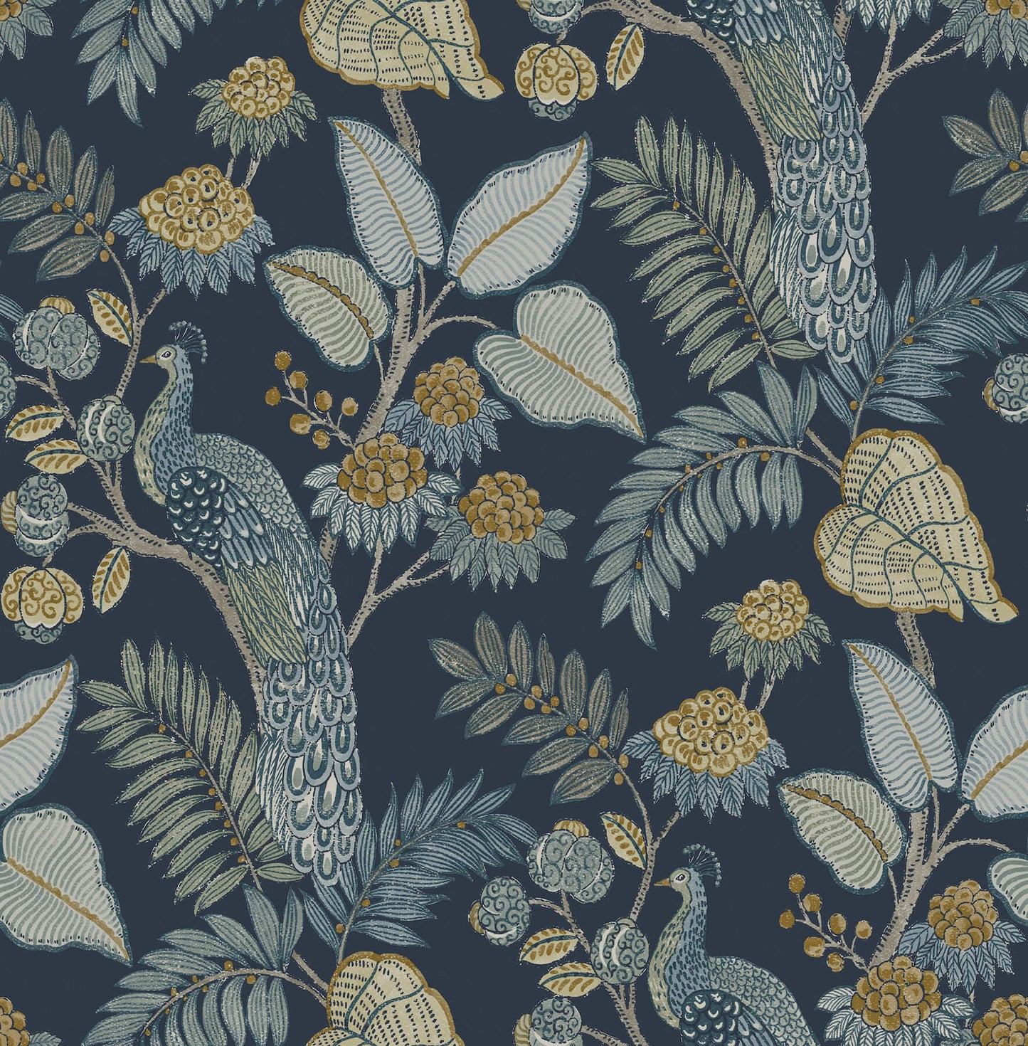 Geneva Peacock Wallpaper