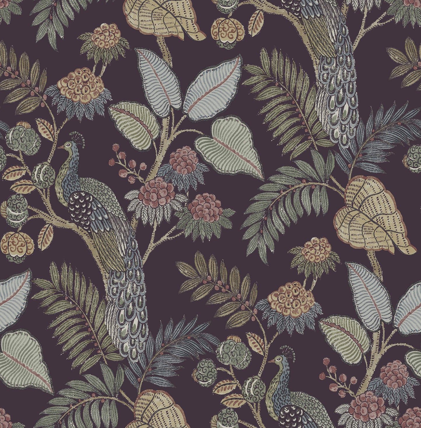 Geneva Peacock Wallpaper