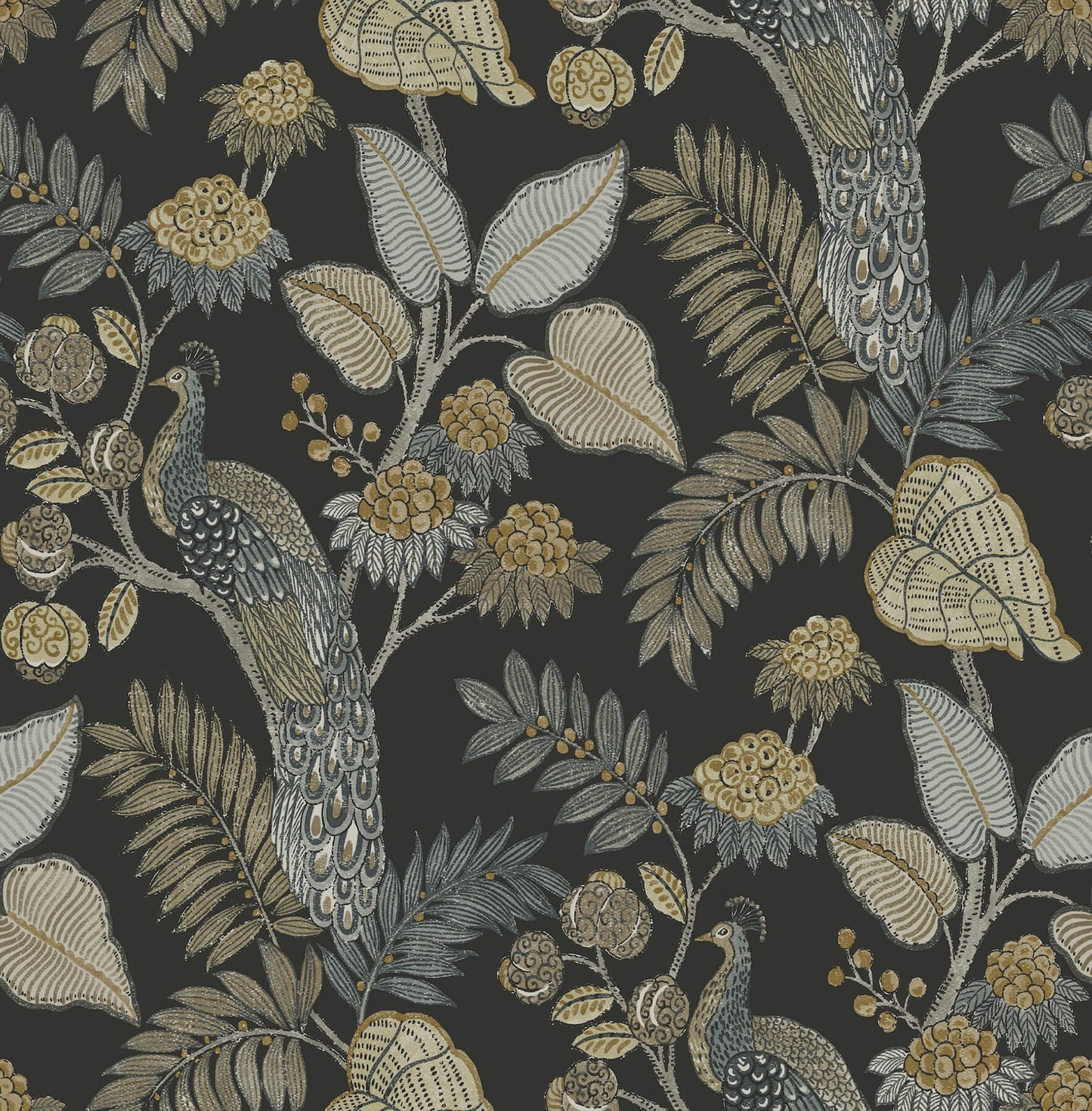Geneva Peacock Wallpaper