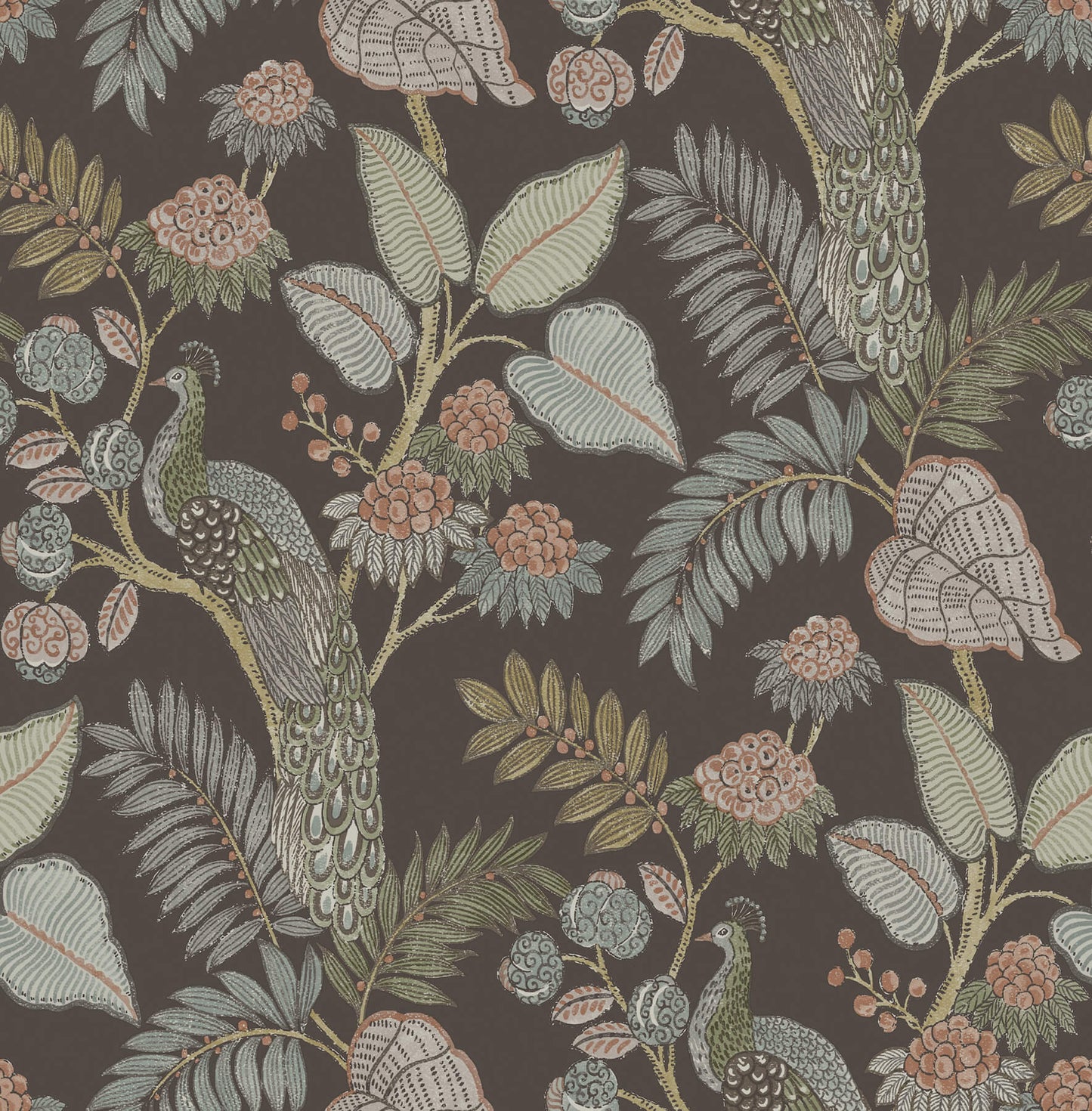 Geneva Peacock Wallpaper