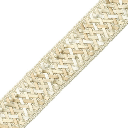1.4" Normandy Handwoven Border Trim by Samuel & Sons in Ivory