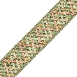 1.4" Normandy Handwoven Border Trim by Samuel & Sons in Printemps