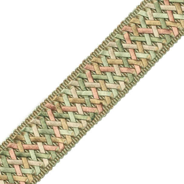 1.4" Normandy Handwoven Border Trim by Samuel & Sons in Printemps