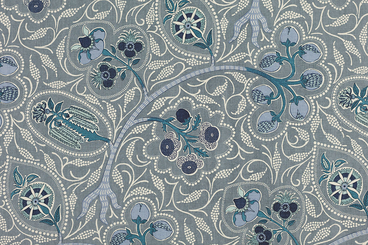 Indira Fabric by Raoul Textiles in Indigo