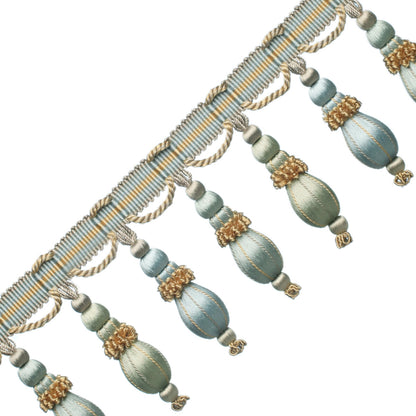 Normandy Silk Ornamental Fringe Trim by Samuel & Sons in Mediterranean