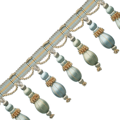 Normandy Silk Ornamental Fringe Trim by Samuel & Sons in Mediterranean