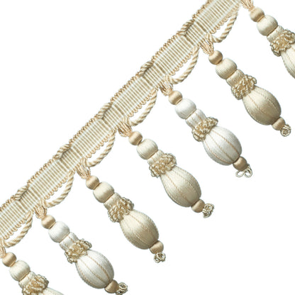Normandy Silk Ornamental Fringe Trim by Samuel & Sons in Ivory
