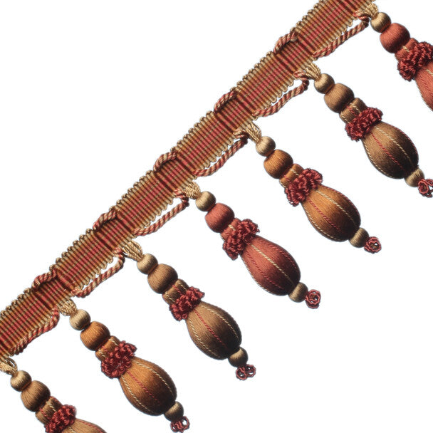 Normandy Silk Ornamental Fringe Trim by Samuel & Sons in Automne