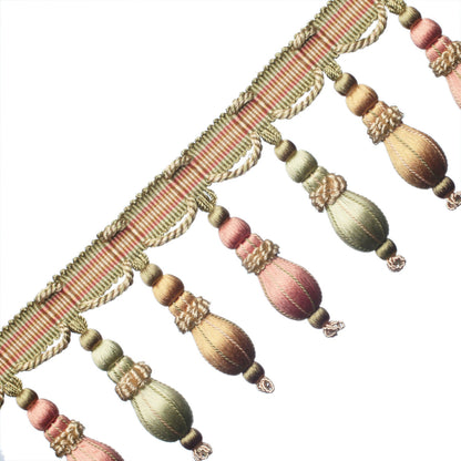 Normandy Silk Ornamental Fringe Trim by Samuel & Sons in Printemps