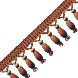 Normandy Silk Beaded Fringe Trim by Samuel & Sons in Automne