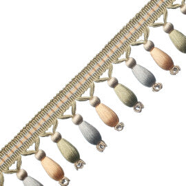 Normandy Silk Beaded Fringe Trim by Samuel & Sons in Etoile
