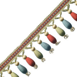 Normandy Silk Beaded Fringe Trim by Samuel & Sons in Fleurs