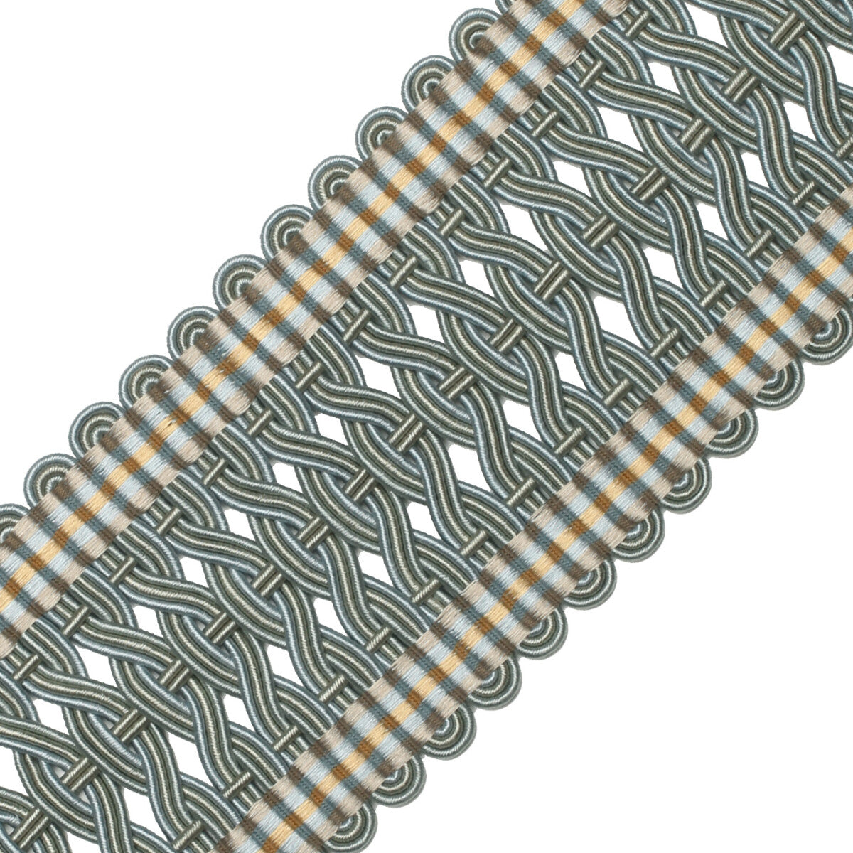 2.5" Normandy Silk Crete Trim by Samuel & Sons in Mediterranean