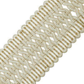 2.5" Normandy Silk Crete Trim by Samuel & Sons in Ivory