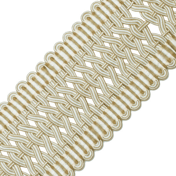 2.5" Normandy Silk Crete Trim by Samuel & Sons in Ivory