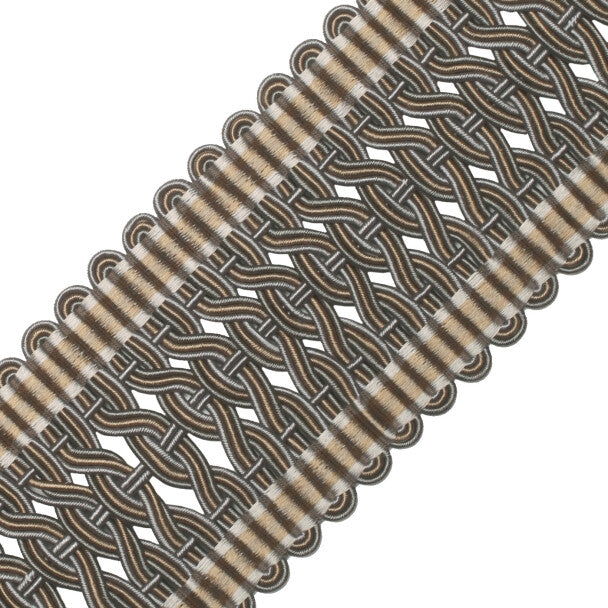 2.5" Normandy Silk Crete Trim by Samuel & Sons in Gris