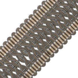 2.5" Normandy Silk Crete Trim by Samuel & Sons in Gris