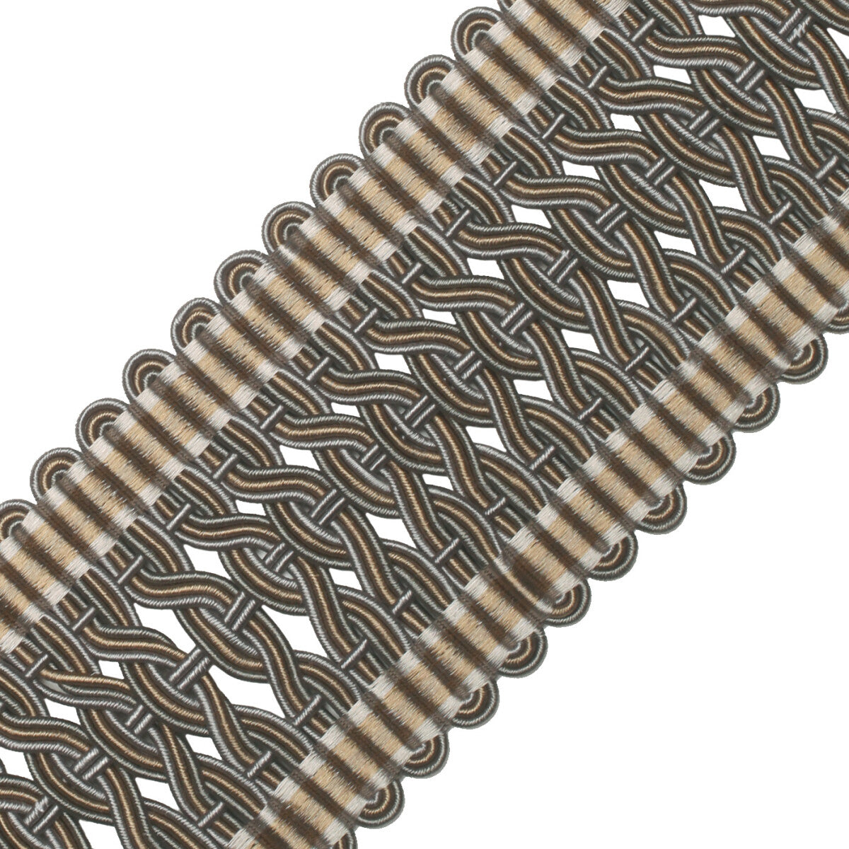 2.5" Normandy Silk Crete Trim by Samuel & Sons in Gris