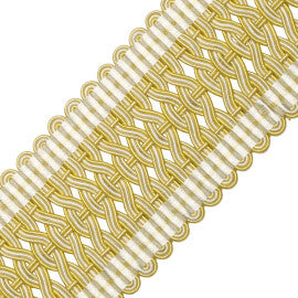 2.5" Normandy Silk Crete Trim by Samuel & Sons in Chiffon