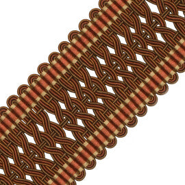 2.5" Normandy Silk Crete Trim by Samuel & Sons in Automne