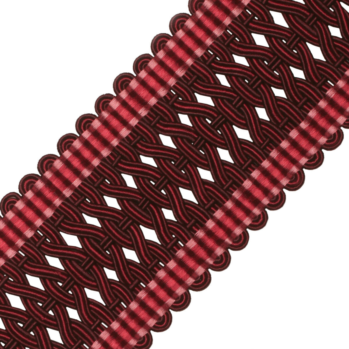 2.5" Normandy Silk Crete Trim by Samuel & Sons in Rouge